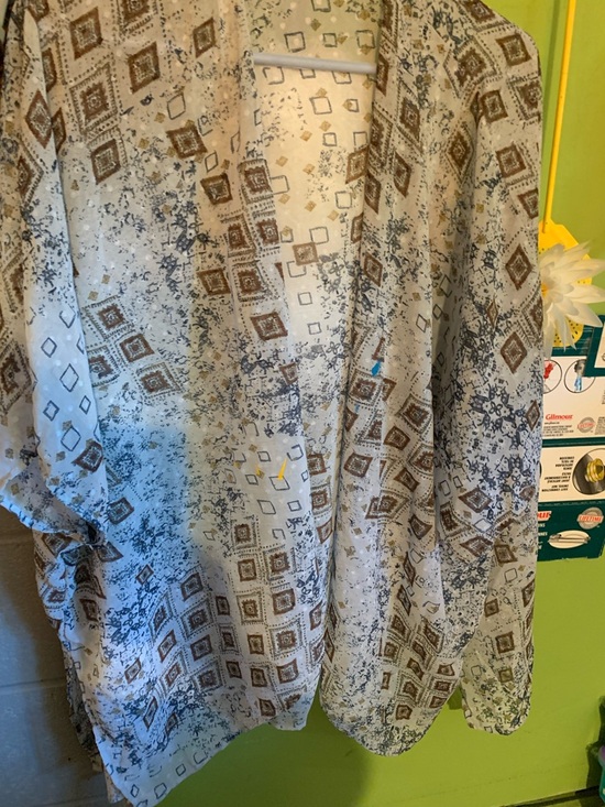 Maurices Jackets & Blazers - Maurices Lightweight Women’s Patterned Jacket - Cream & Brown Size One Size